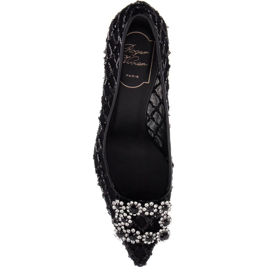 Roger Vivier mesh efflorescence Dècolette Pumps Roger Vivier