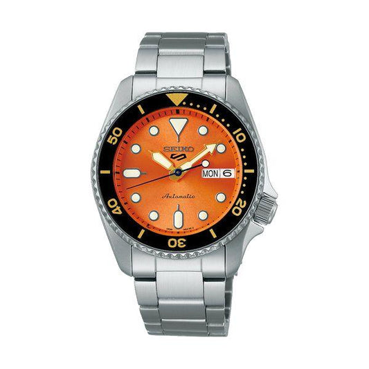 SEIKO 5 Mod. SPORTS AUTOMATIC DAY & DATE - ORANGE WATCHES SEIKO 5