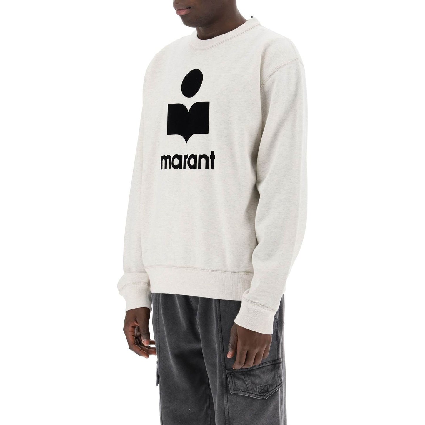 Marant mikoy flocked logo sweatshirt Topwear Marant