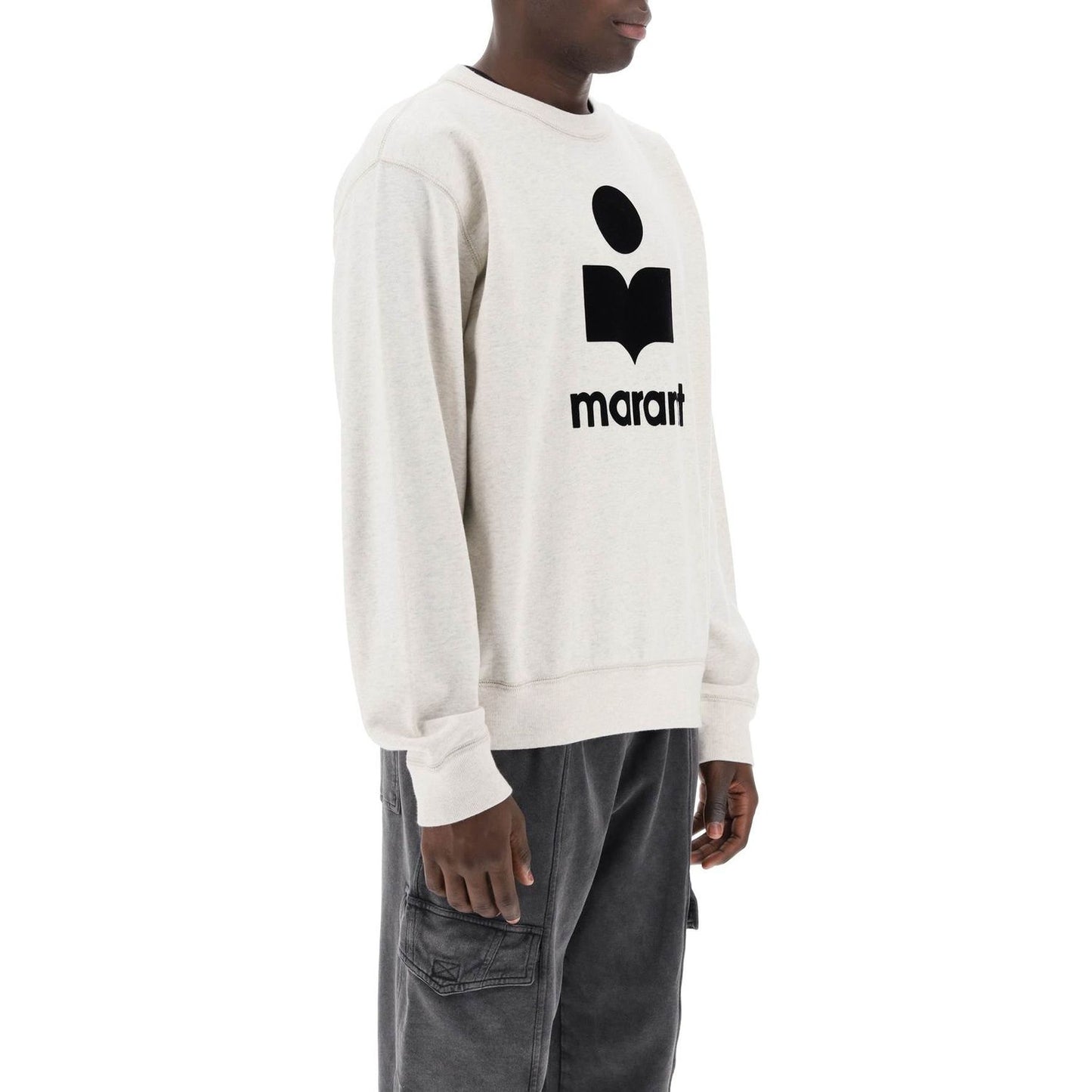 Marant mikoy flocked logo sweatshirt Topwear Marant