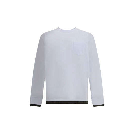 Sacai White Cotton Long Sleeve T-Shirt