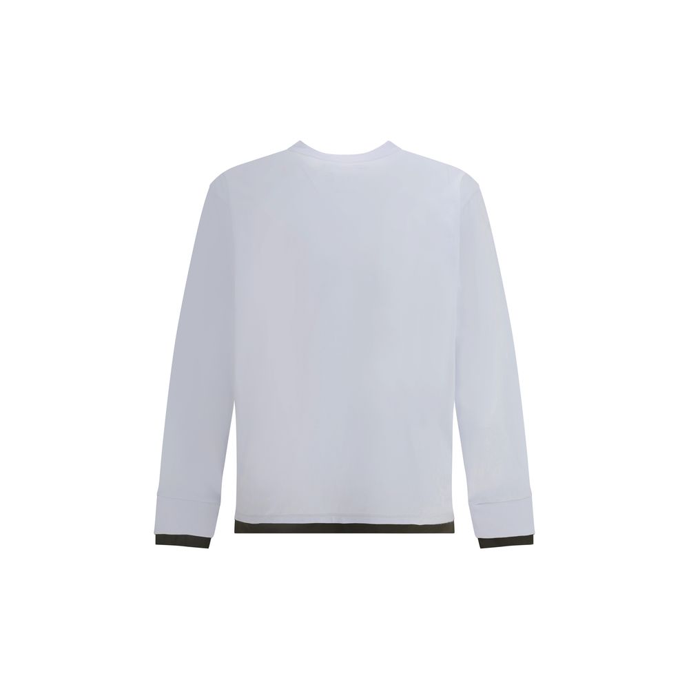 Sacai White Cotton Long Sleeve T-Shirt Sacai