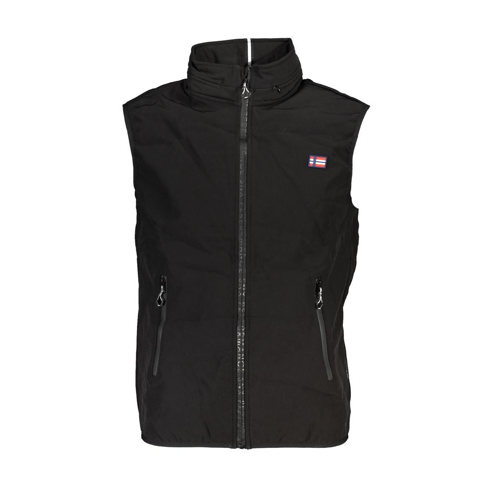 Scuola Nautica Black Polyester Men's Vest
