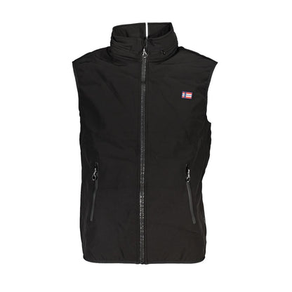 Scuola Nautica Black Polyester Men's Vest Scuola Nautica