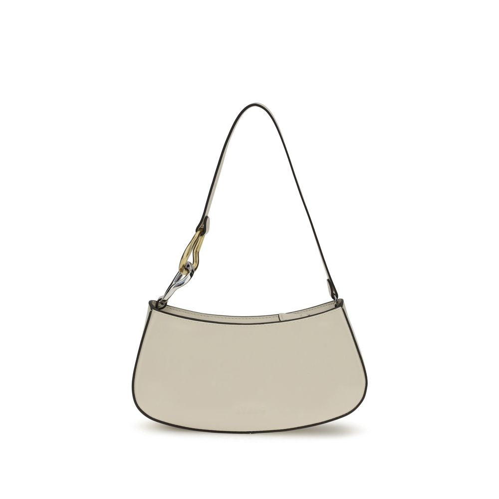 Staud Cream Calf Leather Bos Taurus Shoulder Bag Staud