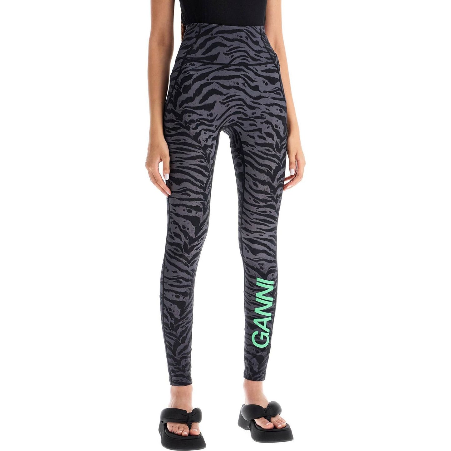 Ganni animal print sports leggings Trousers Ganni