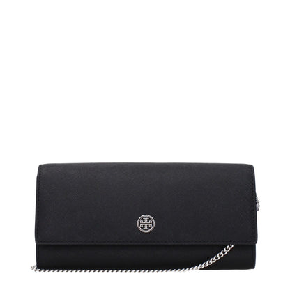 Tory Burch Black Leather Clutch Bag