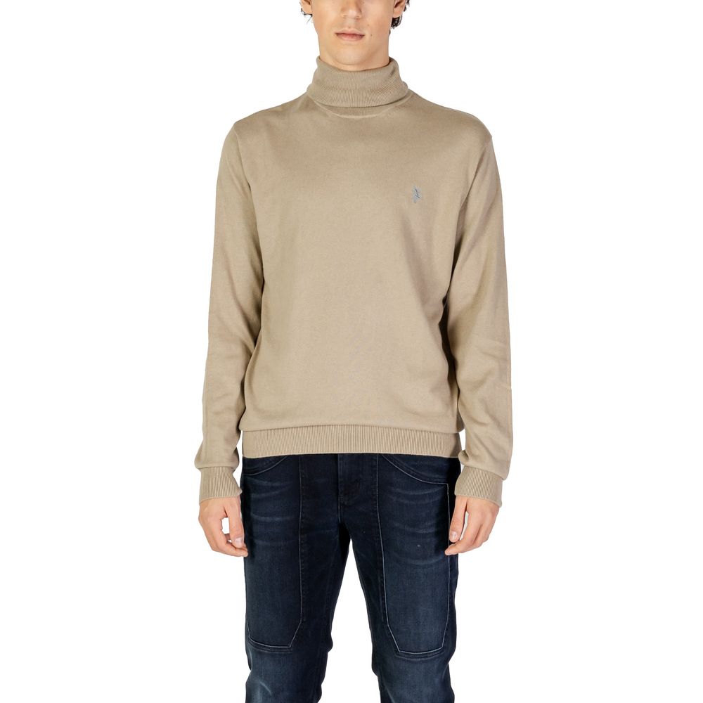 U.S. POLO ASSN. Beige Cotton Turtleneck