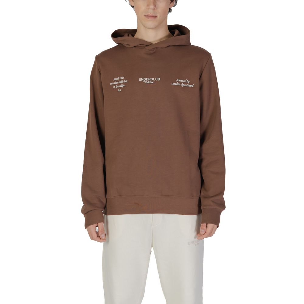 Underclub Brown Cotton Hoodie Underclub
