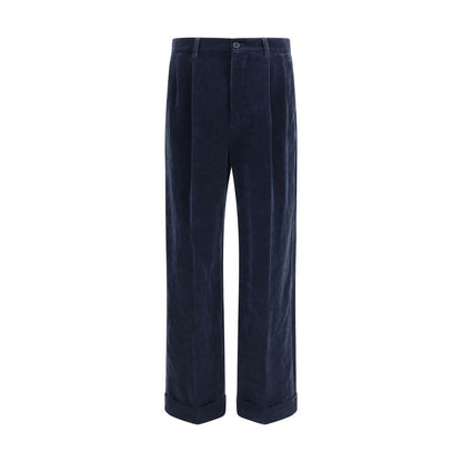 Valentino Blue Cotton Pants Valentino
