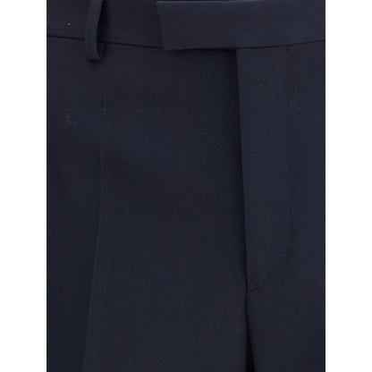 Valentino Blue Fleece Wool Dress Pants Valentino