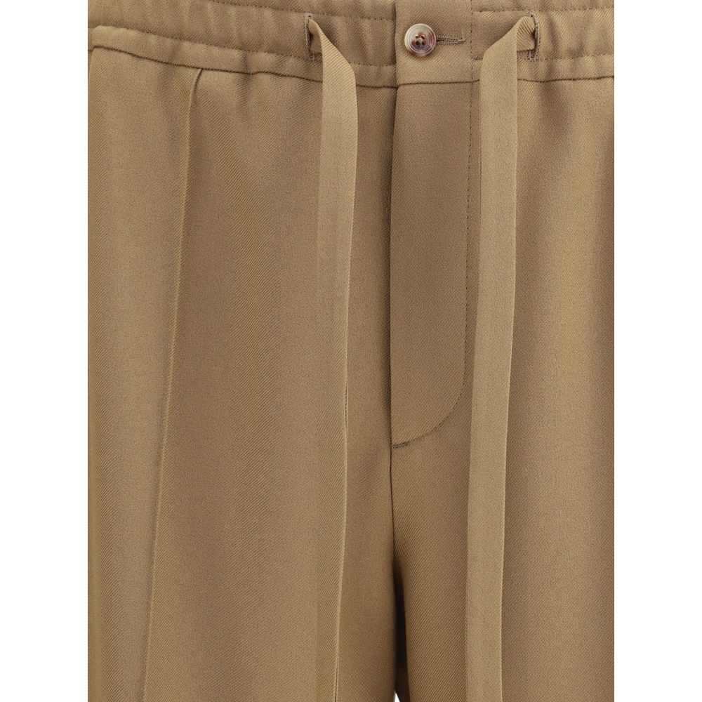 Valentino Brown Polyester Casual Pants Valentino