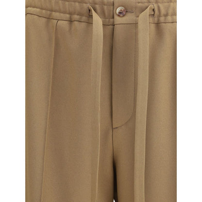 Valentino Brown Polyester Casual Pants Valentino