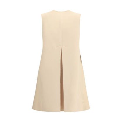 Valentino Cream Fleece Wool Casual Dress Valentino