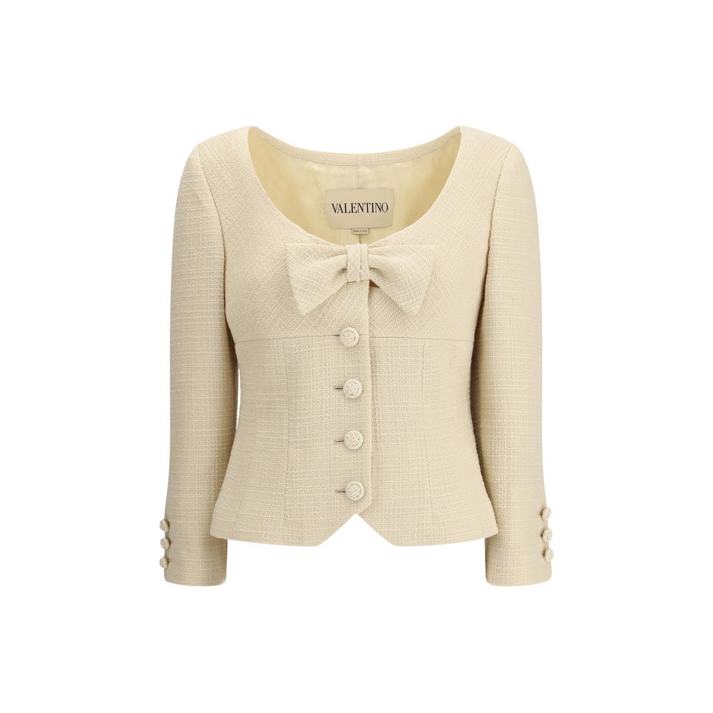 Valentino Cream Fleece Wool Coat Valentino