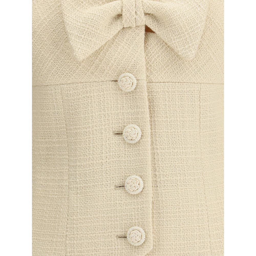 Valentino Cream Fleece Wool Coat Valentino