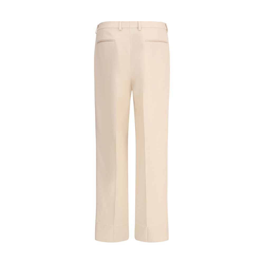 Valentino Cream Fleece Wool Dress Pants Valentino