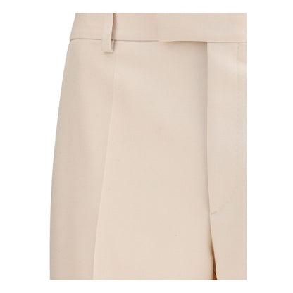 Valentino Cream Fleece Wool Dress Pants Valentino