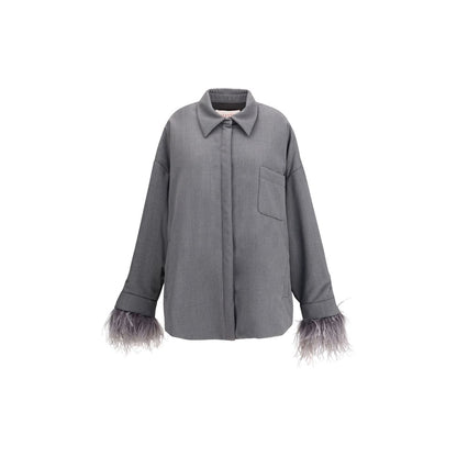 Valentino Gray Fleece Wool Clothing Valentino