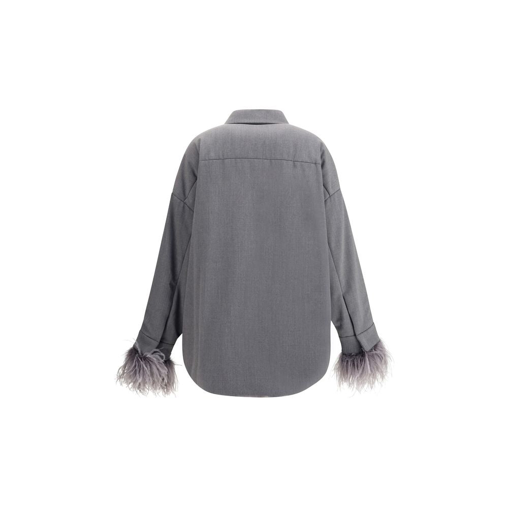 Valentino Gray Fleece Wool Clothing Valentino