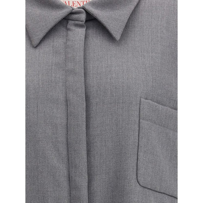 Valentino Gray Fleece Wool Clothing Valentino