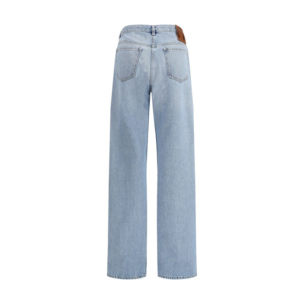 Valentino Light Blue Cotton High-Waisted Jean Valentino