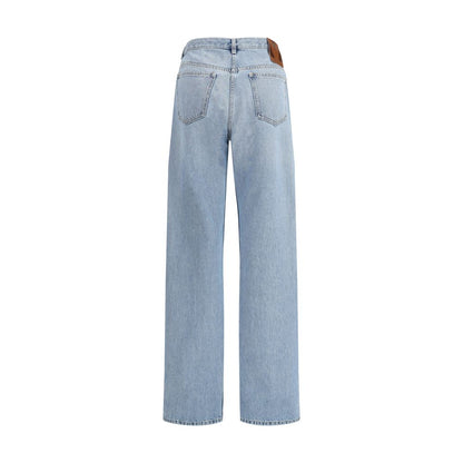 Valentino Light Blue Cotton High-Waisted Jean Valentino