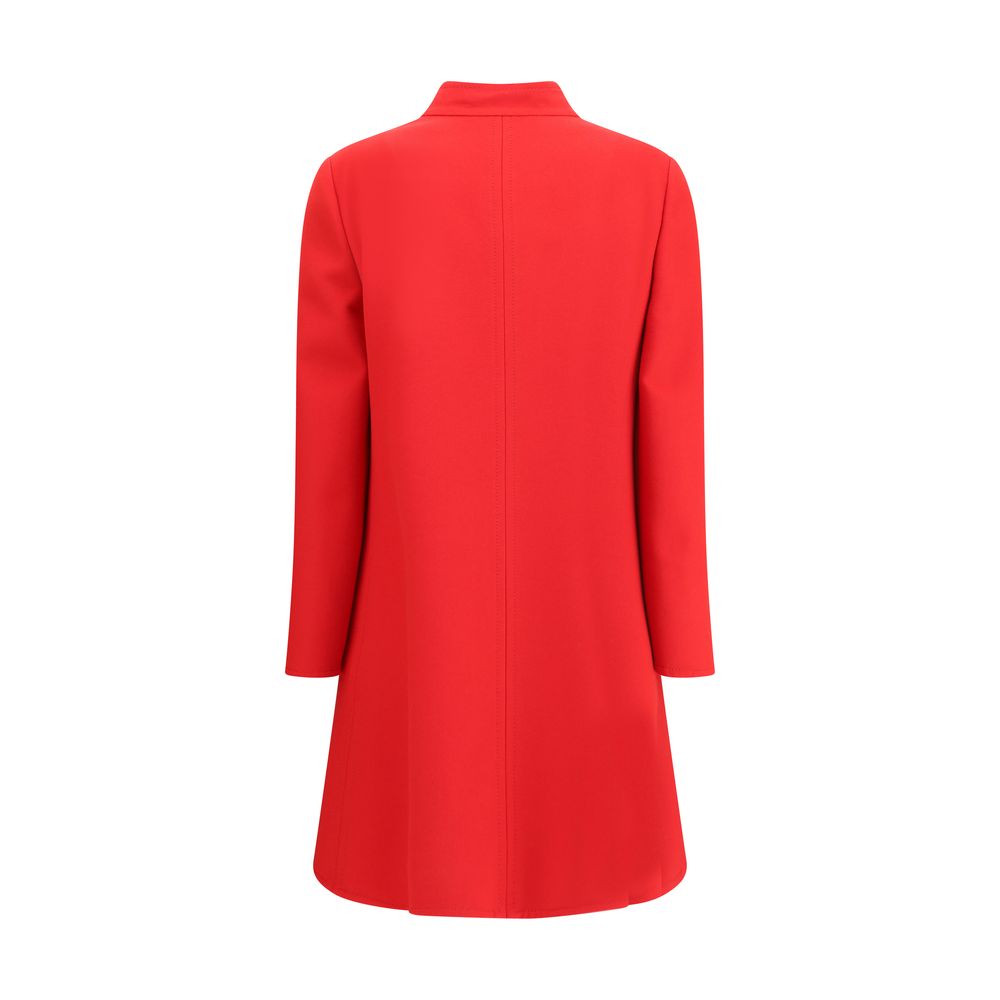 Valentino Multicolor Fleece Wool Coat Valentino