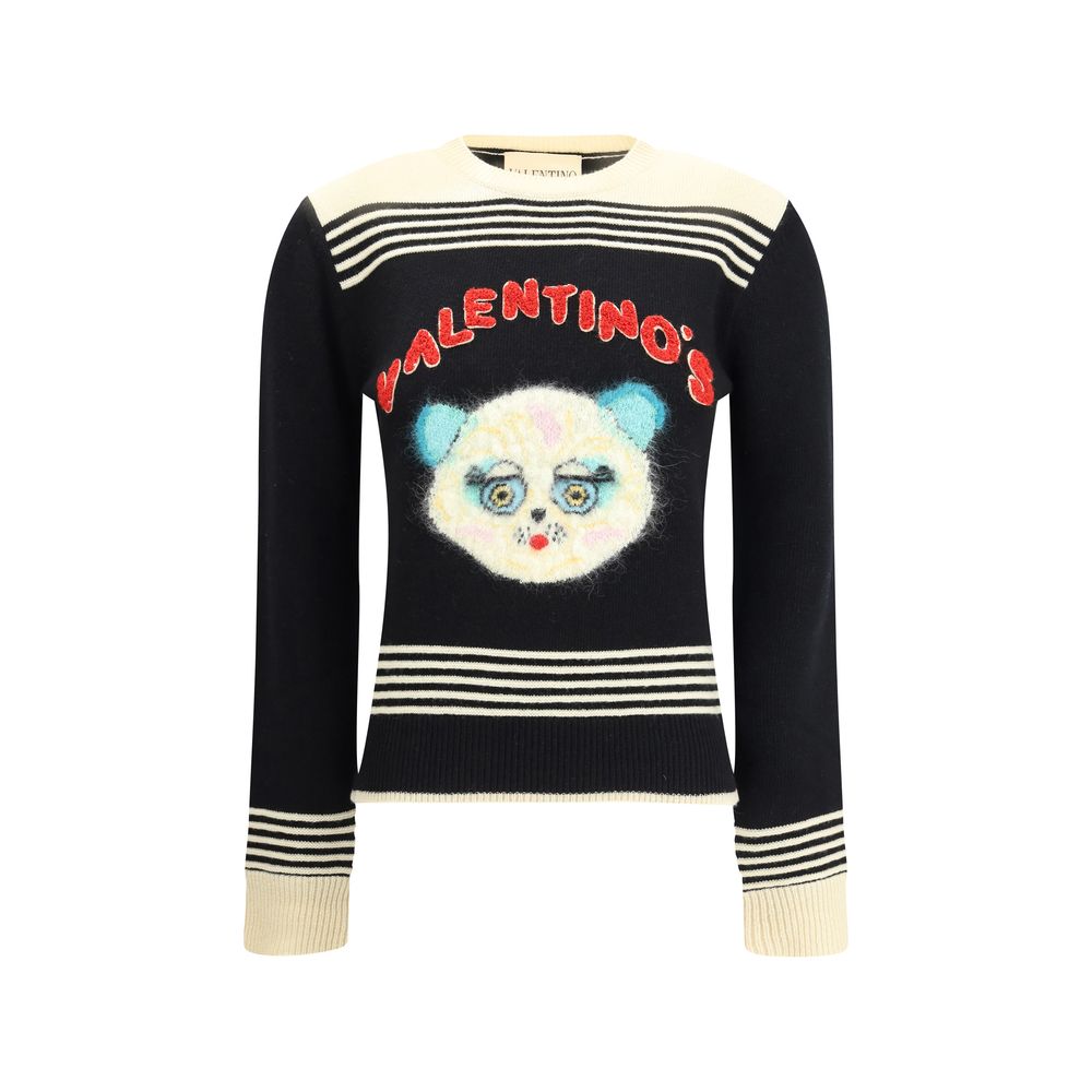 Valentino Multicolor Fleece Wool Sweatshirt Valentino