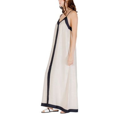 Vero Moda Beige Nylon Long Dress