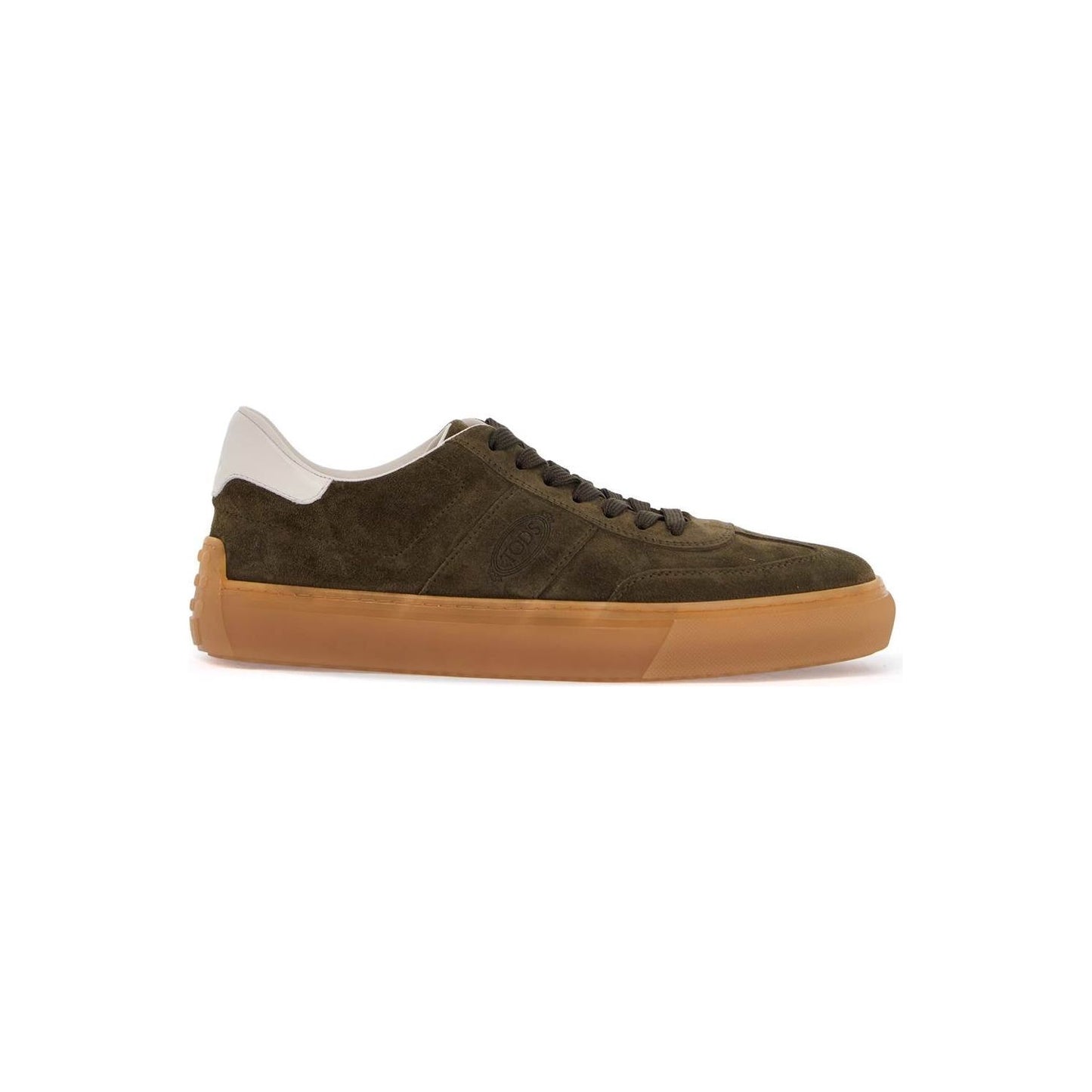 Tod'S olive green suede lace-up shoes with non-slip sole Lace-ups Tod'S Sienna