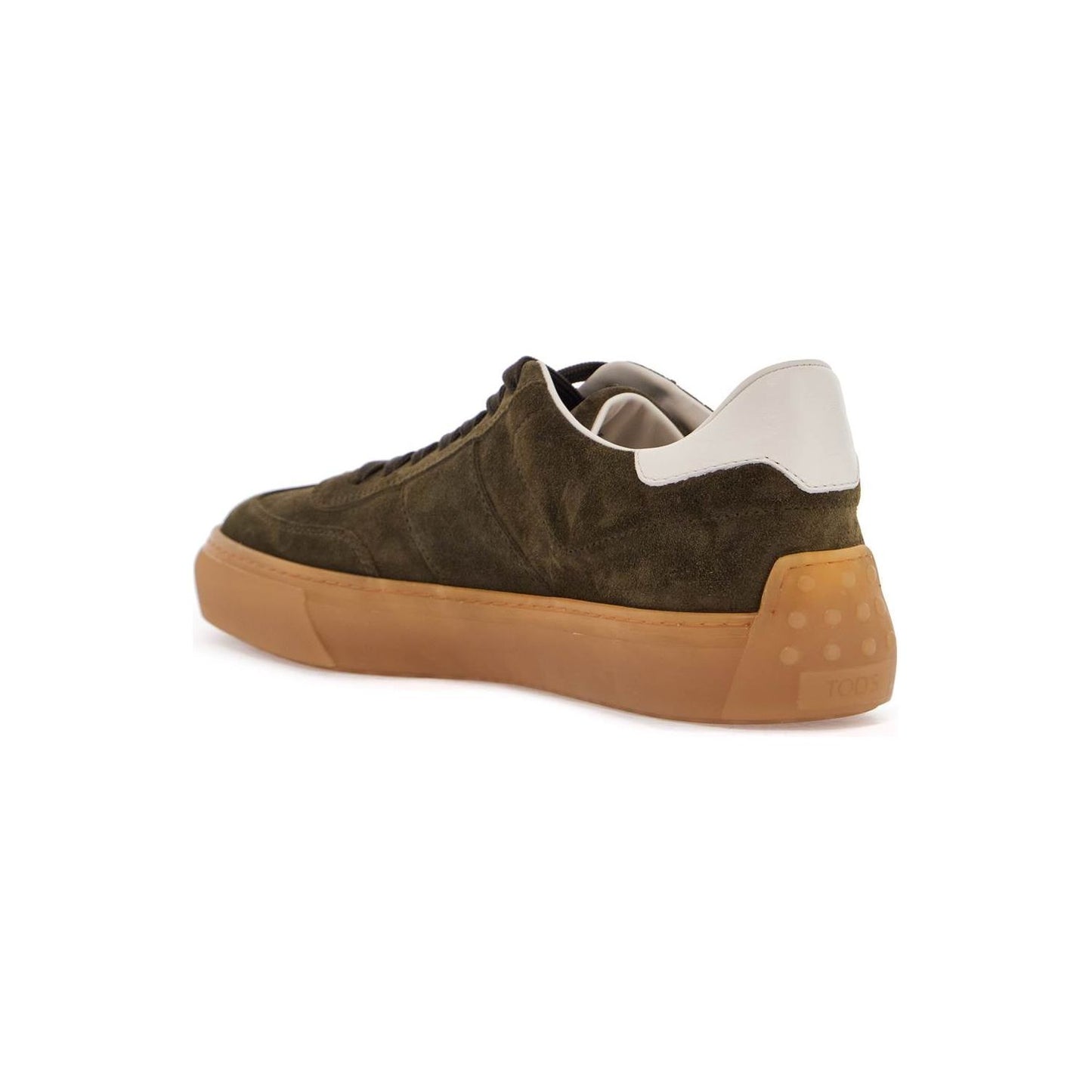 Tod'S olive green suede lace-up shoes with non-slip sole Lace-ups Tod'S Sienna