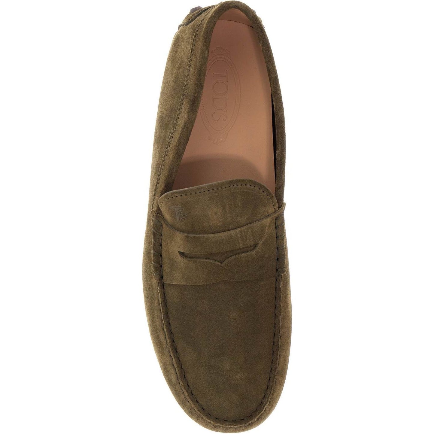 Tod'S olive green suede loafers with rubber sole Moccasins Tod'S Dark Olive Green