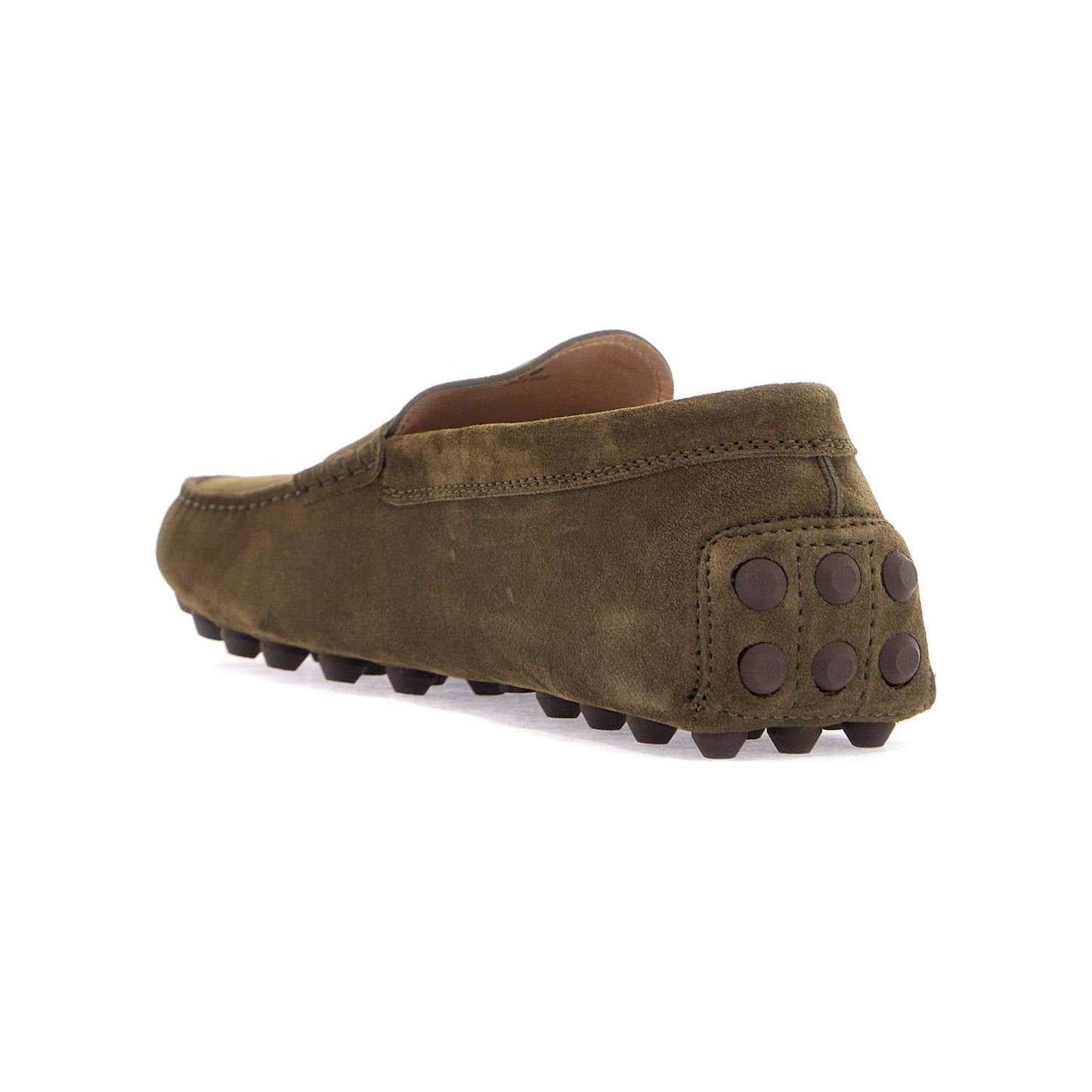Tod'S olive green suede loafers with rubber sole Moccasins Tod'S Dark Olive Green