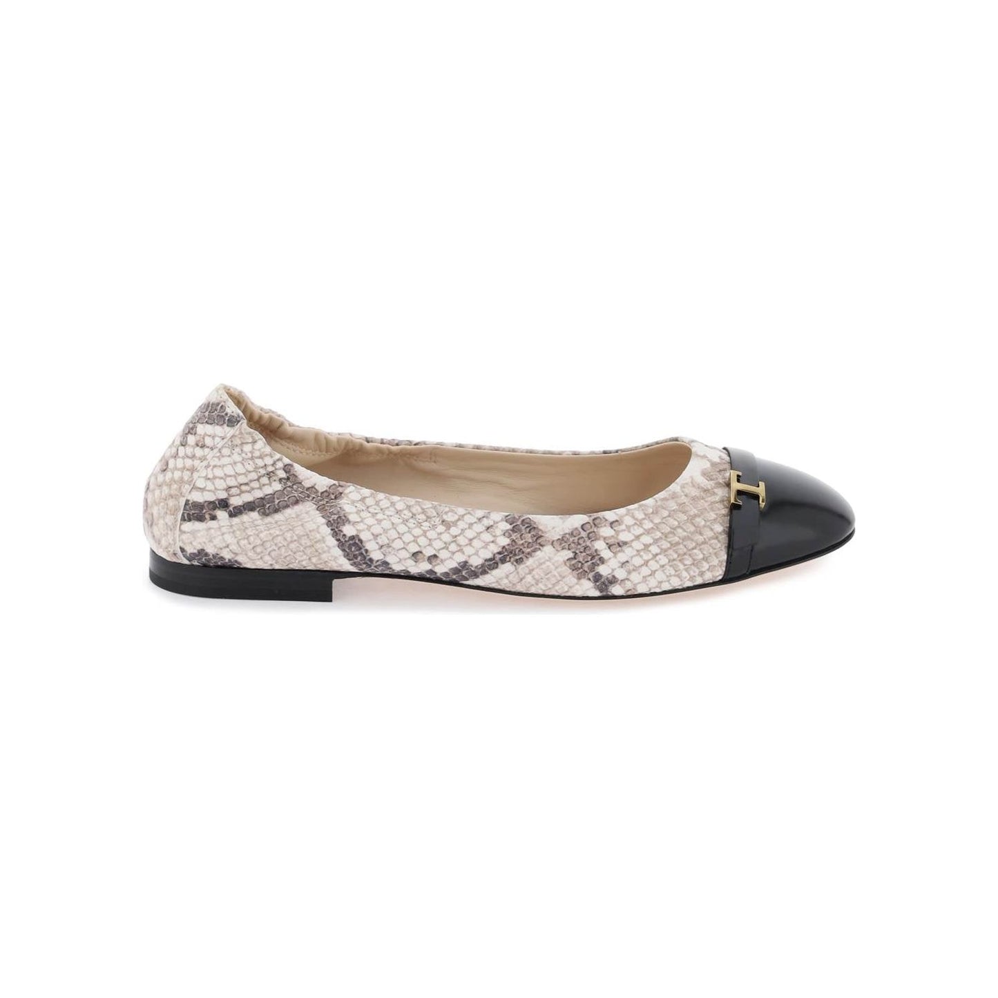 Tod'S snake-printed leather ballet flats Flat Shoes Tod'S