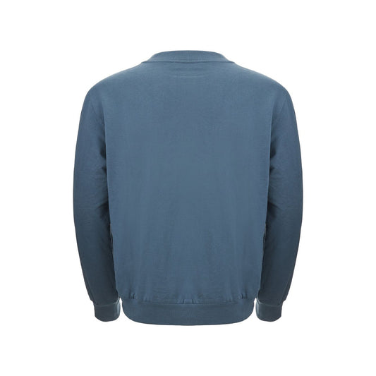 Dolce & Gabbana | Cotton Round Neck Sweatshirt with Front Attached Logo | McRichard Designer Brands