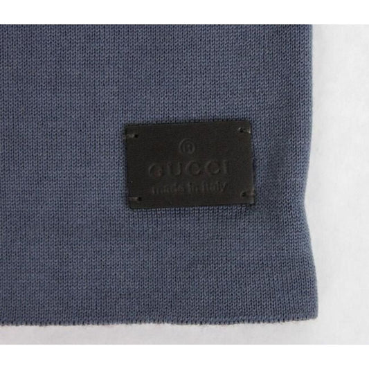 Gucci | Unisex Burgundy Blue Wool Beanie Medium Knit Cap | McRichard Designer Brands