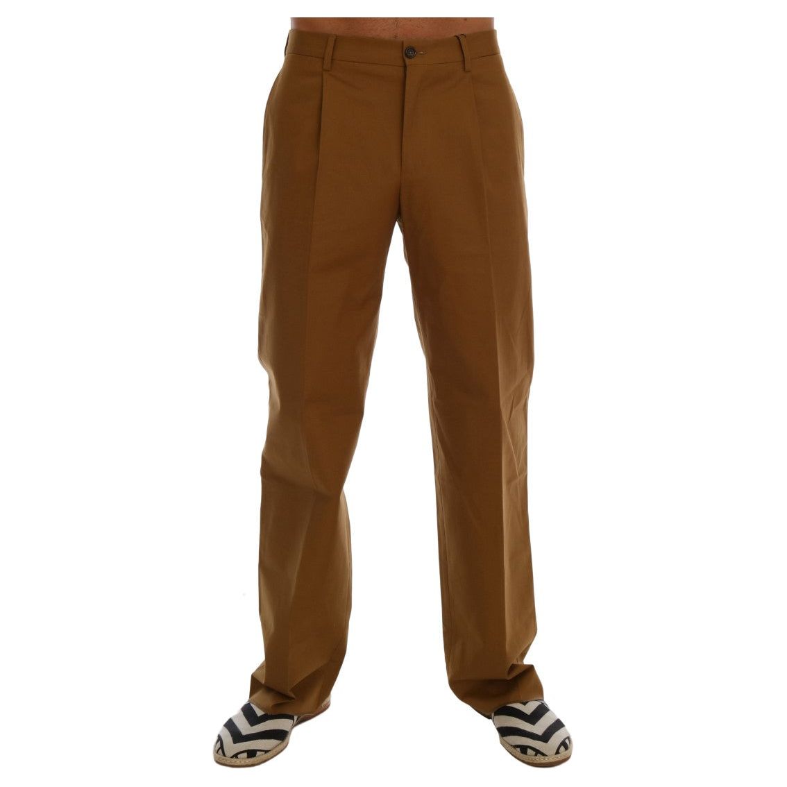 Elegant Brown Formal Trousers for Men Dolce & Gabbana