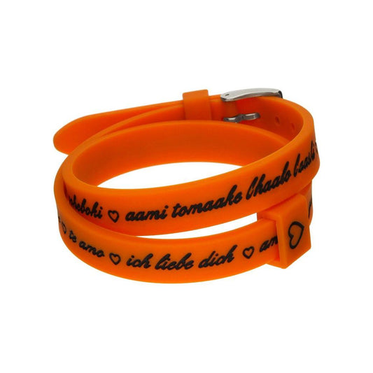 Il MEZZOMETRO Mod. I LOVE YOU SILVER - Bracciale in silicone/silicone bracelet Bracelet IL MEZZOMETRO