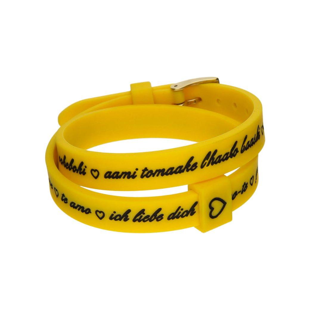 Il MEZZOMETRO Mod. I LOVE YOU GOLD - Bracciale in silicone/silicone bracelet Bracelet IL MEZZOMETRO