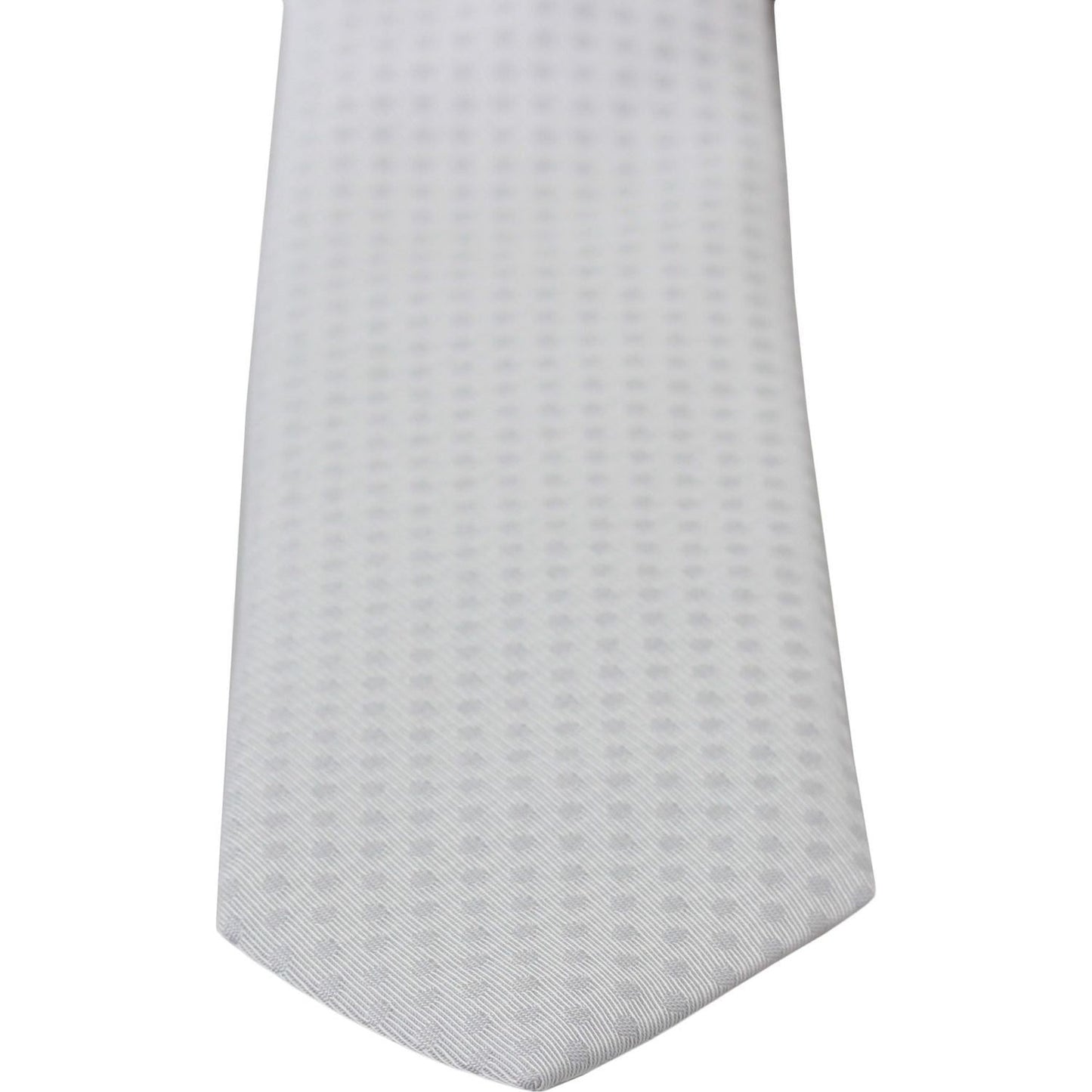 Necktie Elegant White Patterned Silk Blend Neck Tie Dolce & Gabbana
