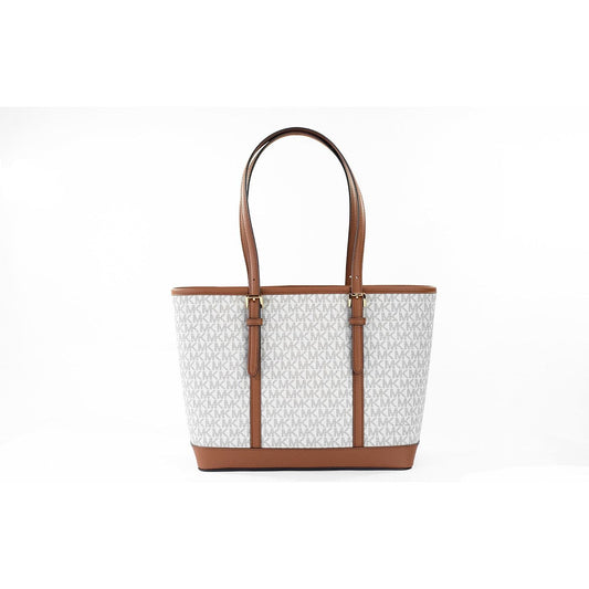Michael Kors | Jet Set Travel Small Vanilla PVC Shoulder Tote Handbag Bag Purse | McRichard Designer Brands