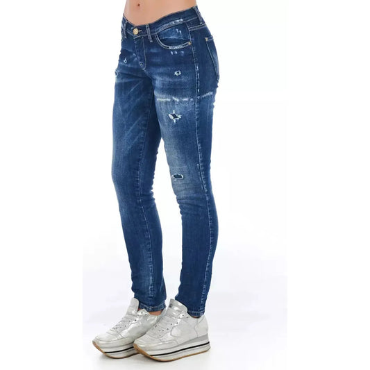 Frankie Morello | Blue Cotton Jeans & Pant | McRichard Designer Brands