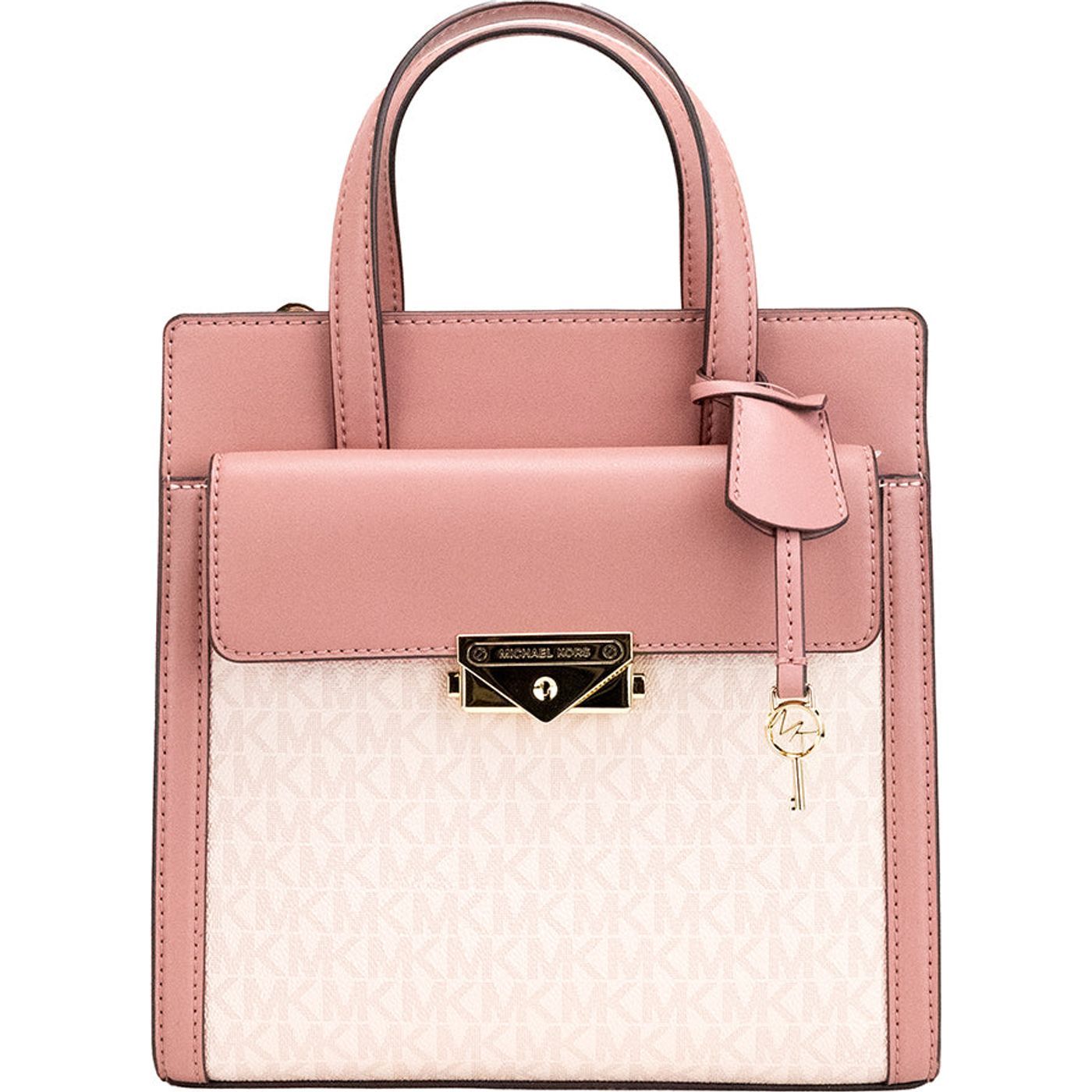 Michael Kors | Cece Small Pink PVC North South Flap Tote Crossbody Bag Purse  | McRichard Designer Brands